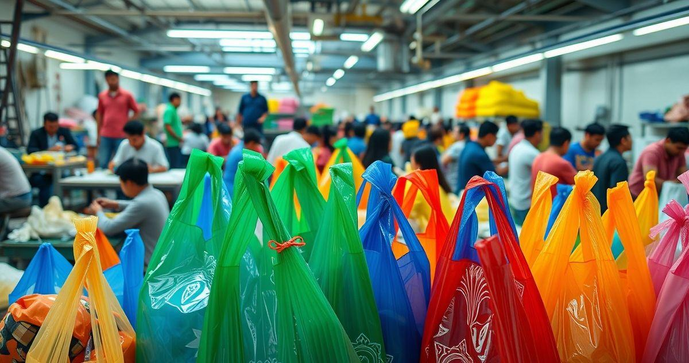 Fábrica de sacolas plásticas personalizadas para impulsionar sua marca e sustentabilidade