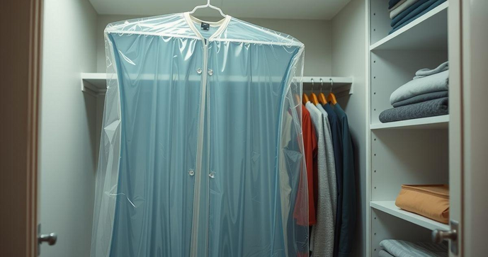 Saco Plástico Transparente para Roupas