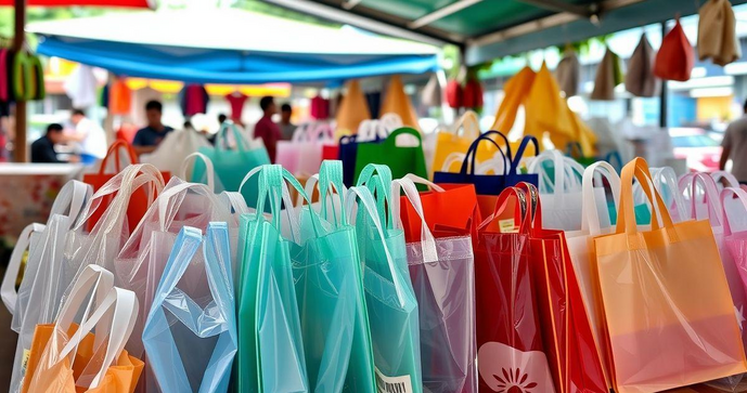 Sacos plásticos personalizados para negócios e eventos