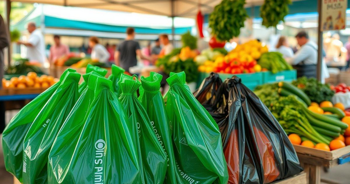 Sacola de plástico como alternativa sustentável e prática